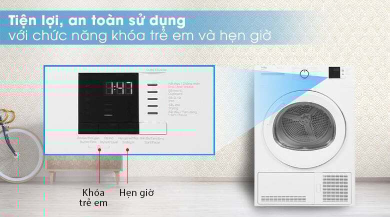 máy sấy ngưng tụ beko 8 kg du8133ga0w