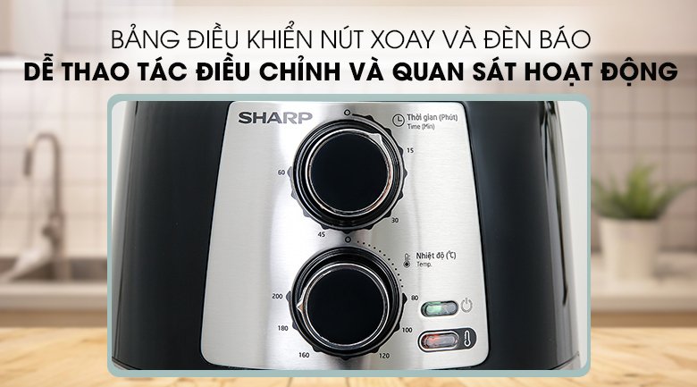 nồi chiên không dầu sharp kf-af42mv-st 4.2 lít
