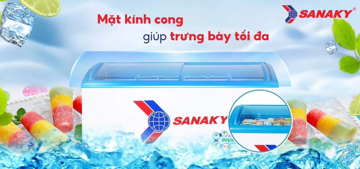 tủ đông inverter sanaky 450 lít vh-6899k3