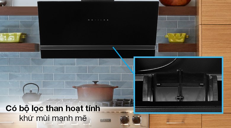 máy hút mùi kính vát kangaroo kg1361