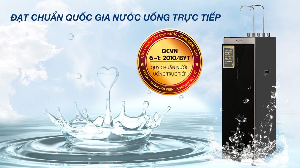 máy lọc nước ro nóng nguội lạnh hydrogen kangaroo kg12a8 12 lõi