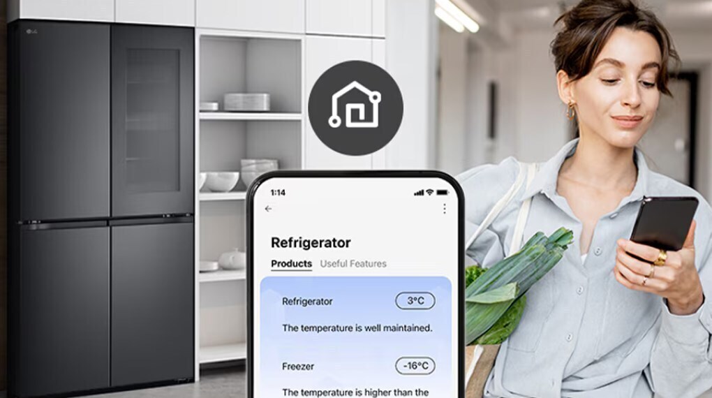 tủ lạnh lg inverter 666 lít multi door instaview lfb66blmi