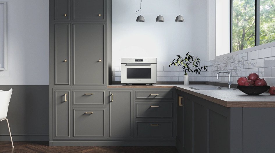 lò nướng, chiên không dầu 35l bespoke samsung mc35r8088le/sv