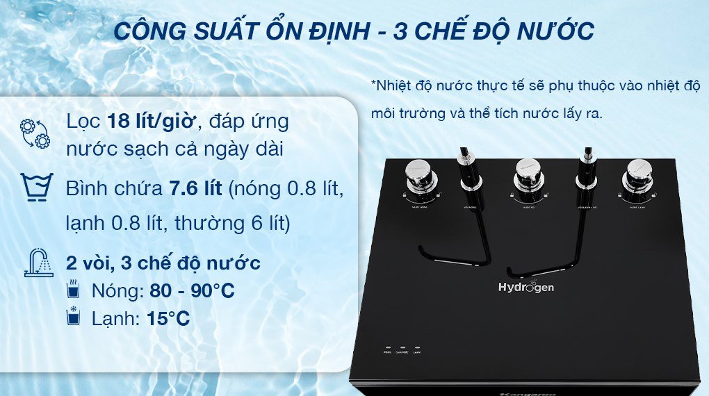 máy lọc nước ro nóng nguội lạnh hydrogen kangaroo kg10a12 10 lõi
