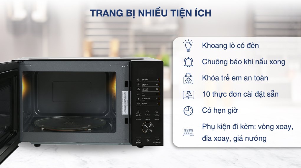 lò vi sóng có nướng electrolux emg23d22b 23 lít