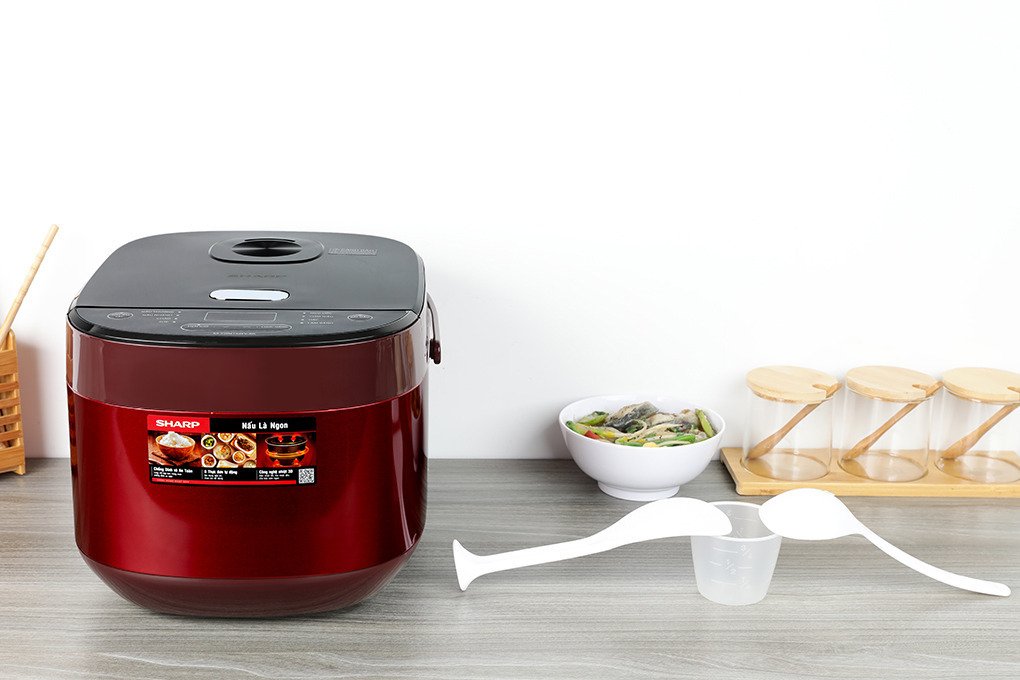 nồi cơm điện tử sharp 1.8 lít ks-com194ev-rd