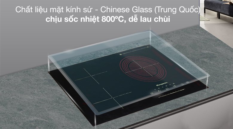 bếp từ hồng ngoại 3 vùng nấu lắp âm kangaroo kg446i