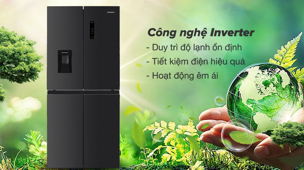 tủ lạnh hitachi inverter 464 lít multi door hr4n7520dswdxvn