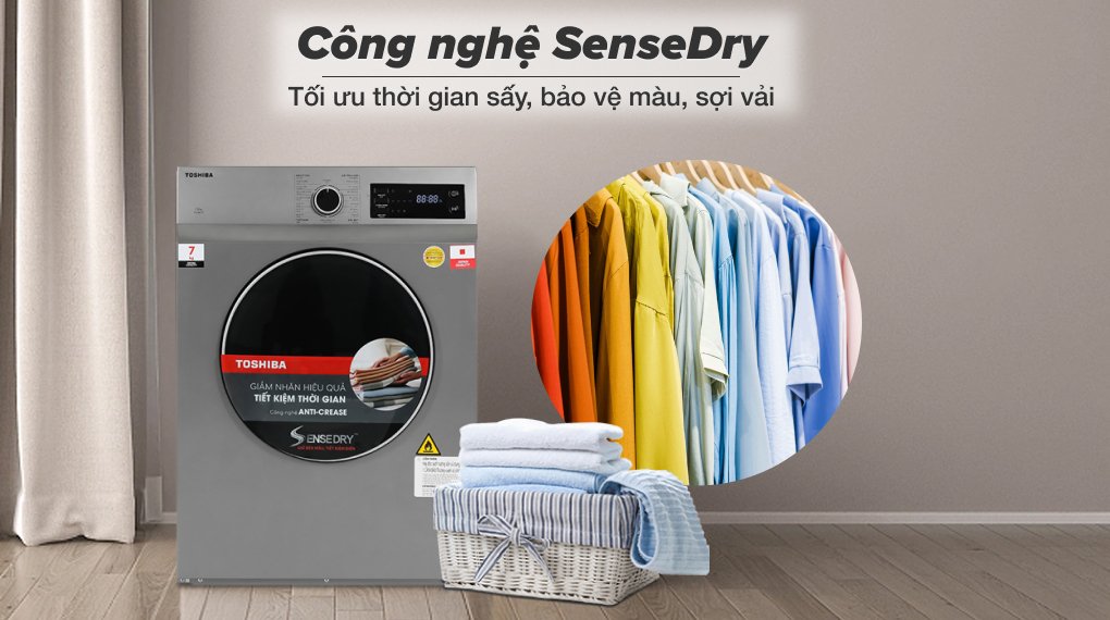 máy sấy thông hơi 7 kg toshiba td-h80sev(sk)