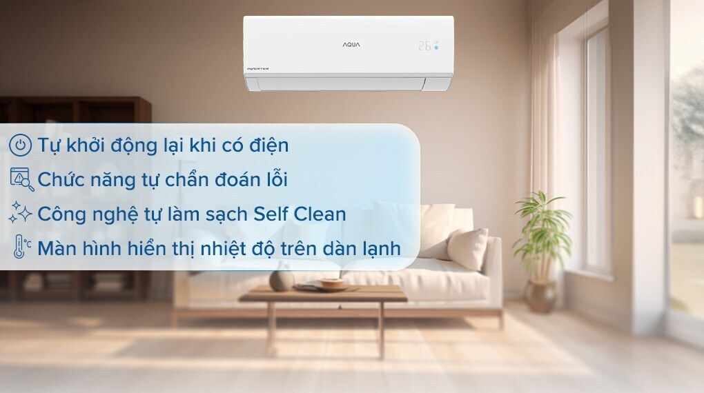 máy lạnh aqua inverter 1 hp aqa-ruv10rb2