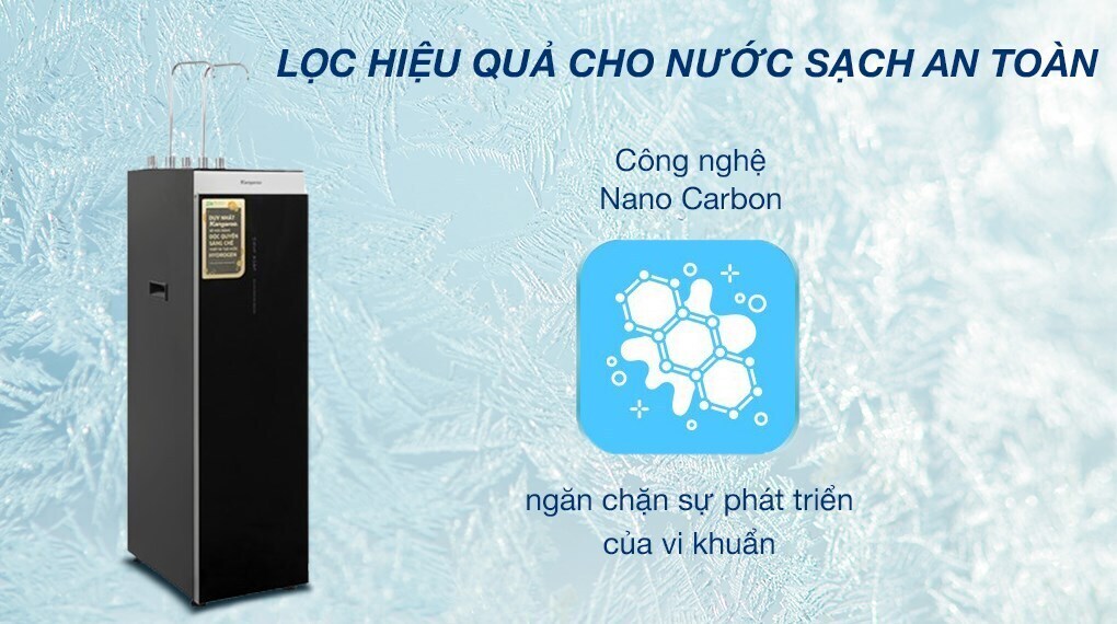 máy lọc nước ro nóng nguội lạnh hydrogen kangaroo kg12a6 12 lõi