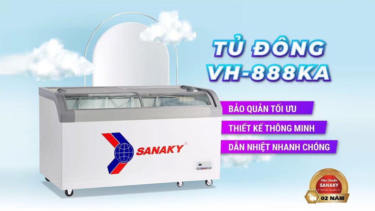 tủ đông sanaky 500 lít vh-888ka