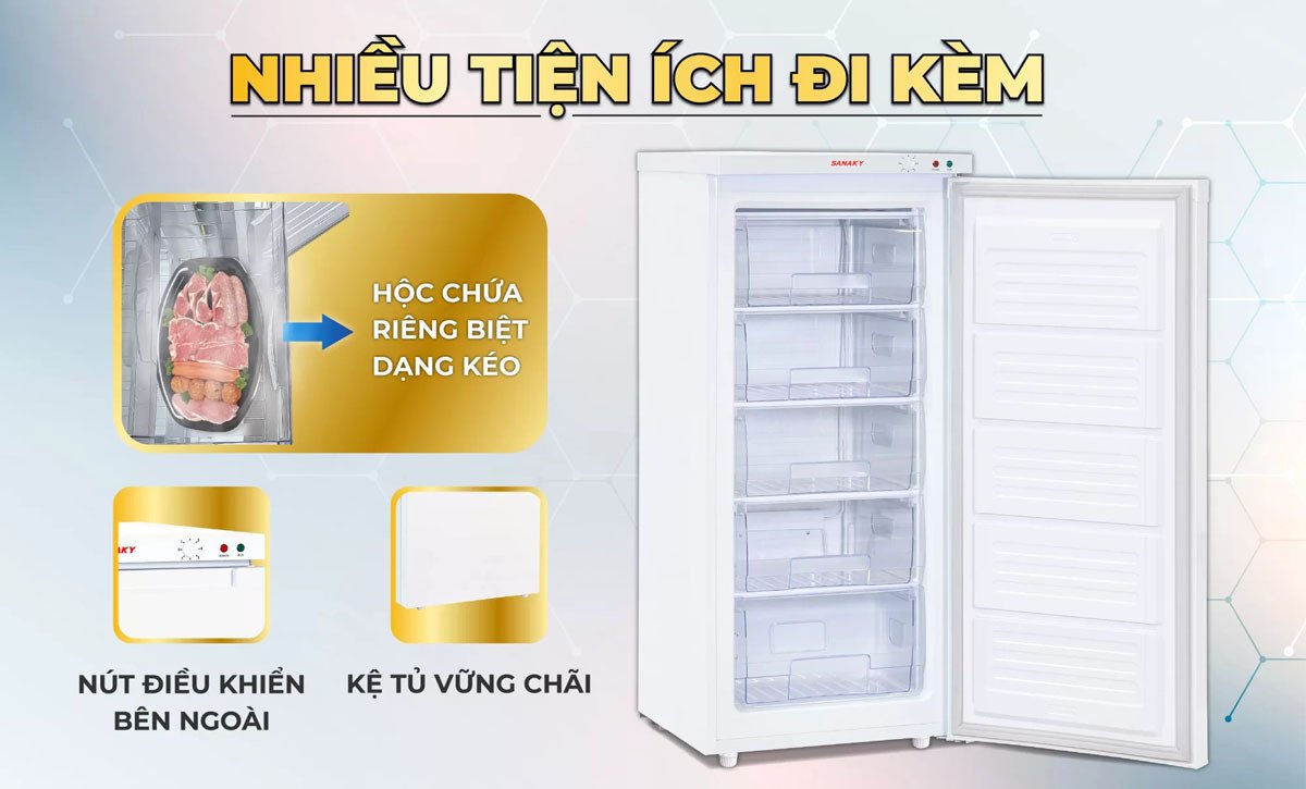 tủ đông sanaky 150 lít vh-180vd