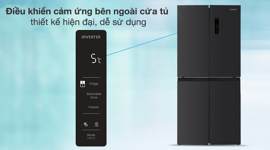 tủ lạnh hitachi inverter 466 lít multi door hr4n7522dsdxvn