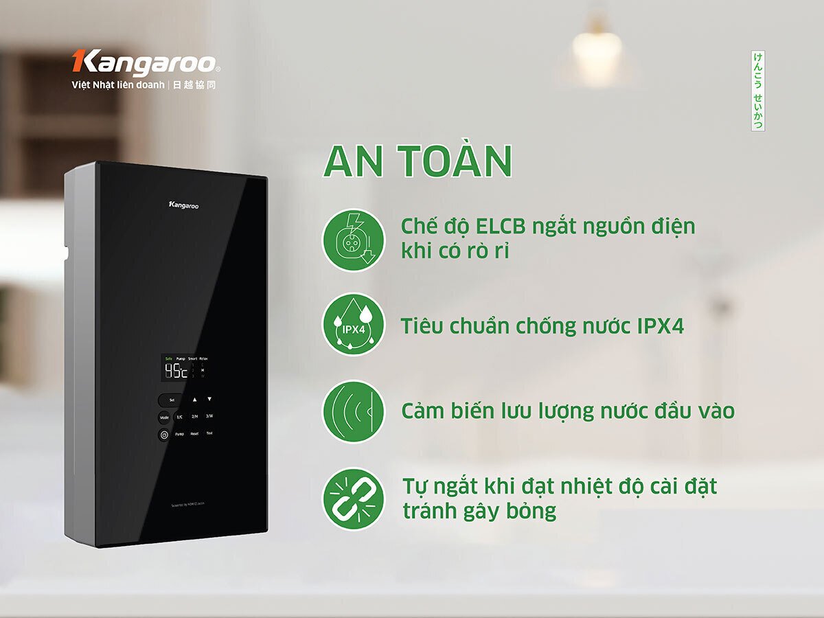 máy nước nóng trực tiếp kangaroo kgwd45p1