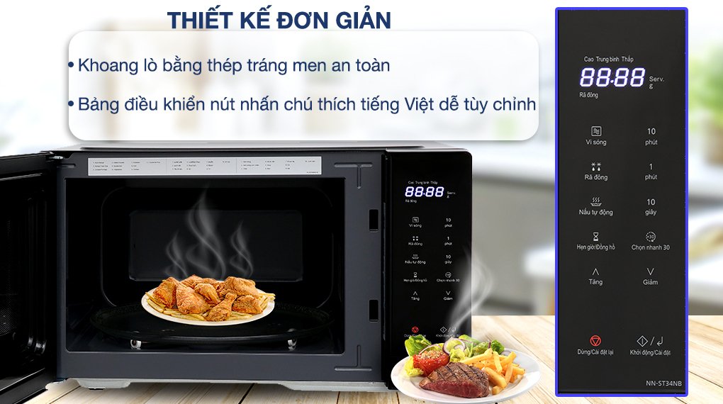 lò vi sóng panasonic nn-st34nbyue 25 lít