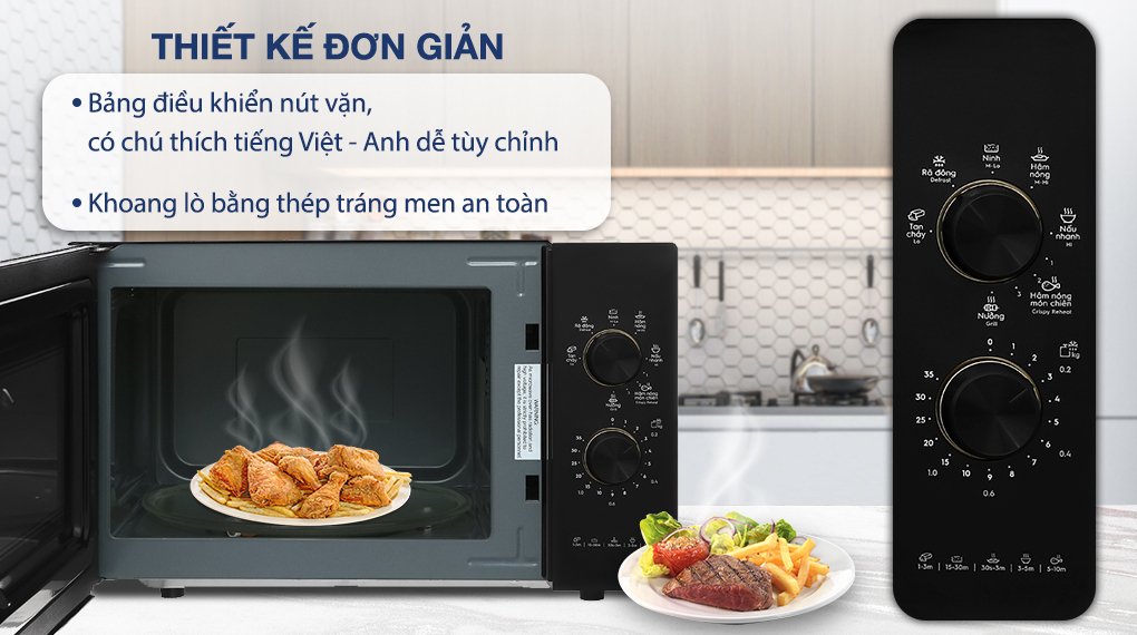 lò vi sóng có nướng electrolux emg23k22b 23 lít