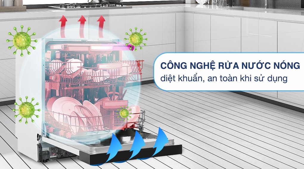 máy rửa chén bán âm hafele hdw-hi60b
