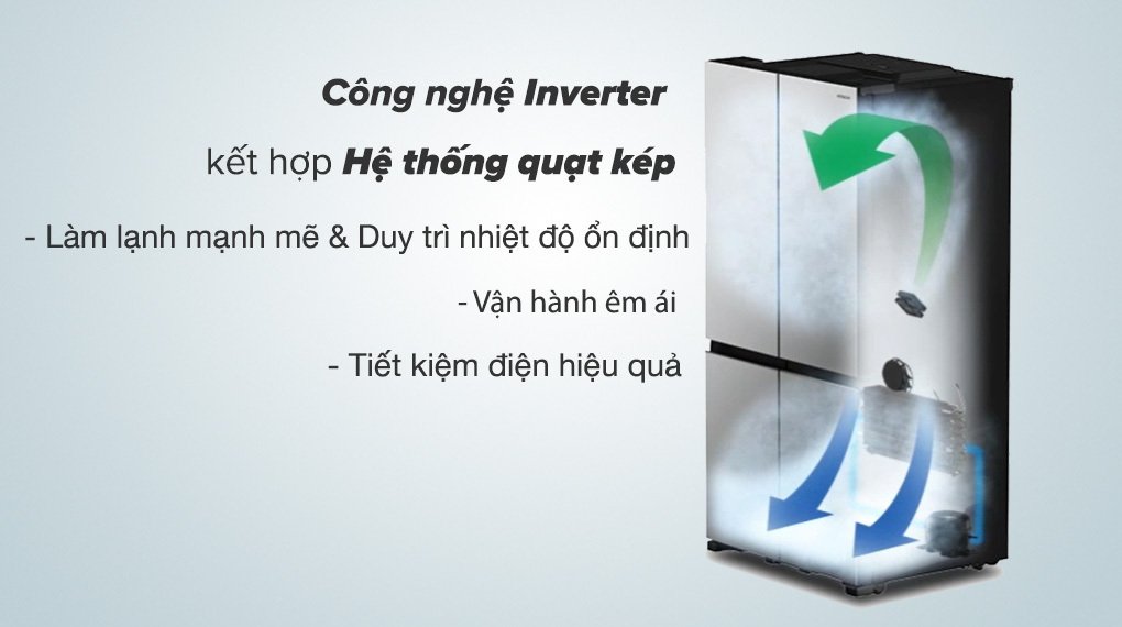 tủ lạnh hitachi inverter 569 lít r-wb640vgv0x (mgw)