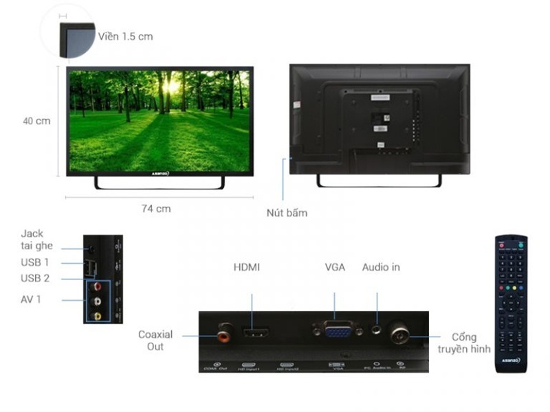 smart tivi led asanzo 32t2 32 inch