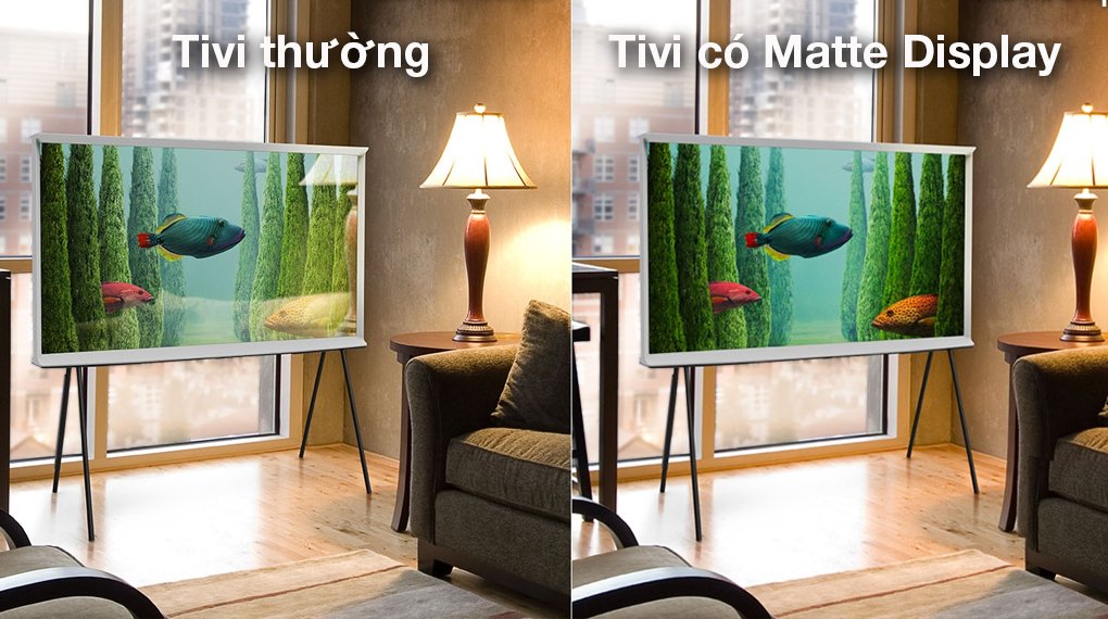 smart tivi kiểu chữ i có chân the serif qled samsung 4k 65 inch qa65ls01ba