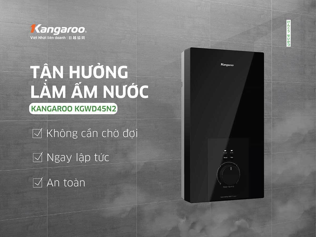 máy nước nóng trực tiếp kangaroo 4500w kgwd45n2