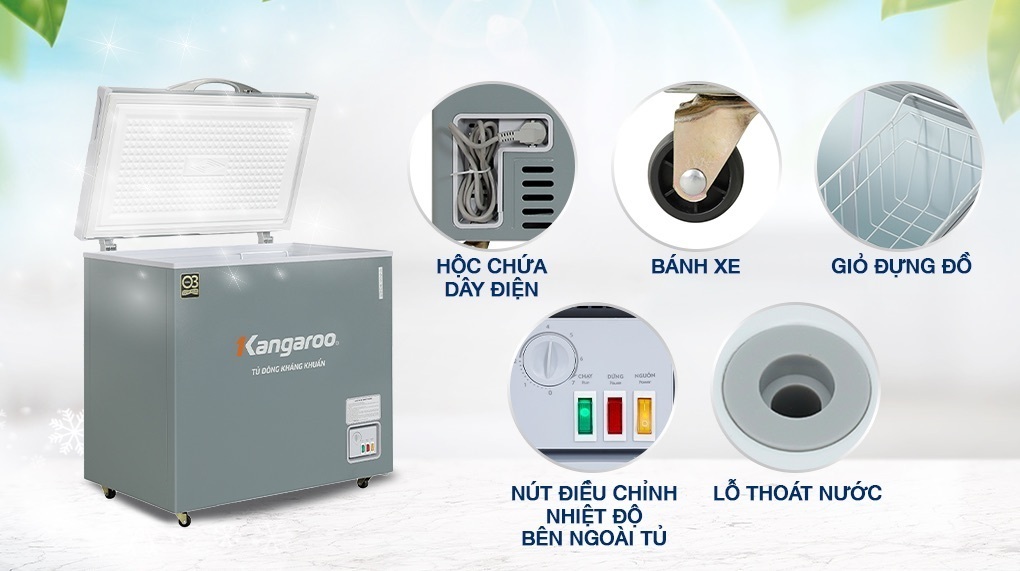 tủ đông kangaroo 140 lít kgfz200ng1