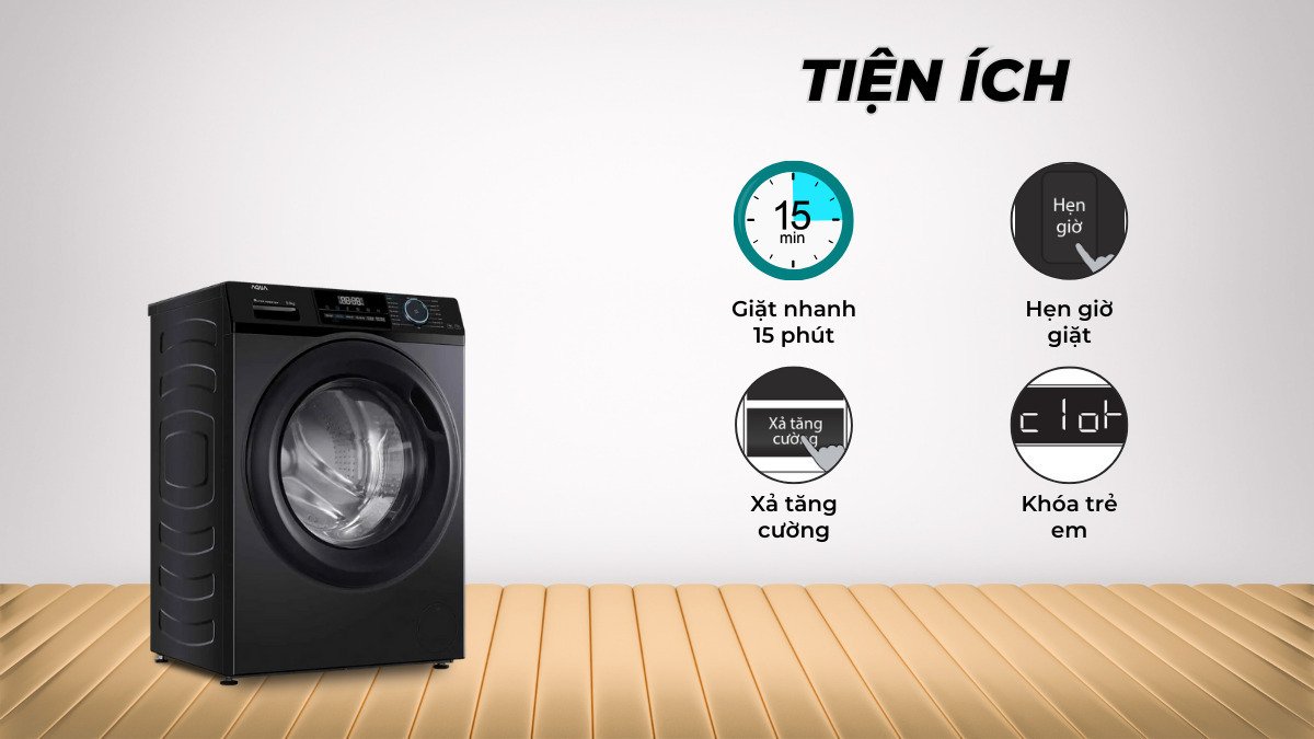 máy giặt aqua inverter 9 kg aqd-a902j.bk