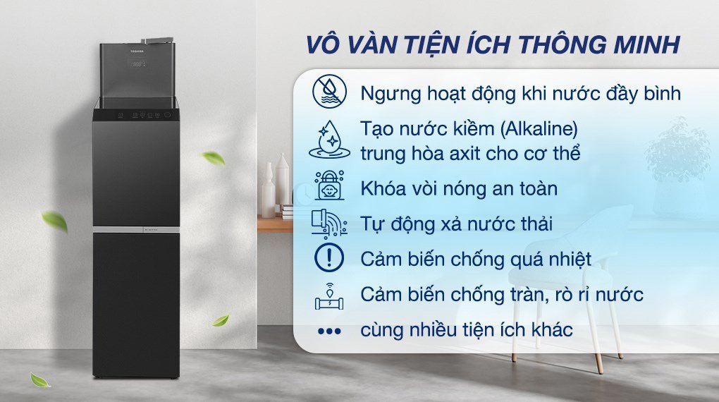 máy lọc nước ro nóng nguội lạnh toshiba twp-w2399svn(m) 10 lõi