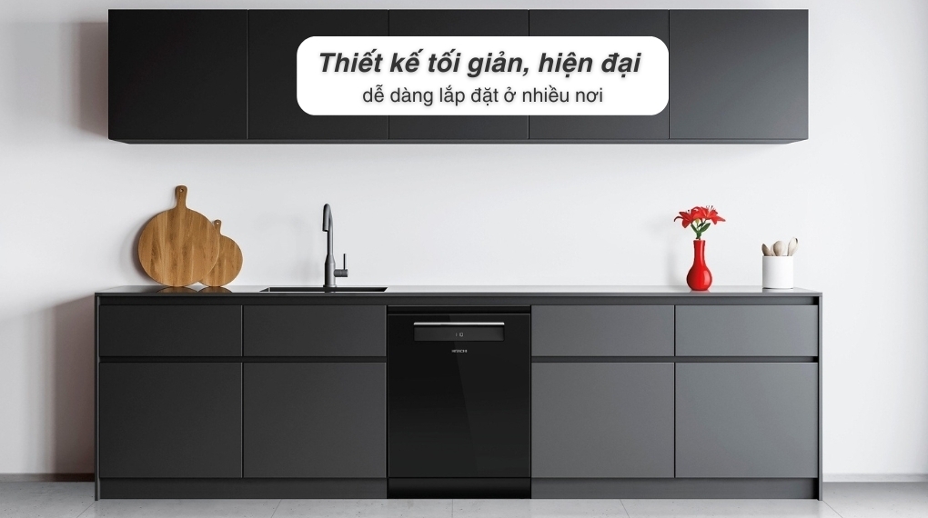 máy rửa chén độc lập hitachi hdf-f158cvgb