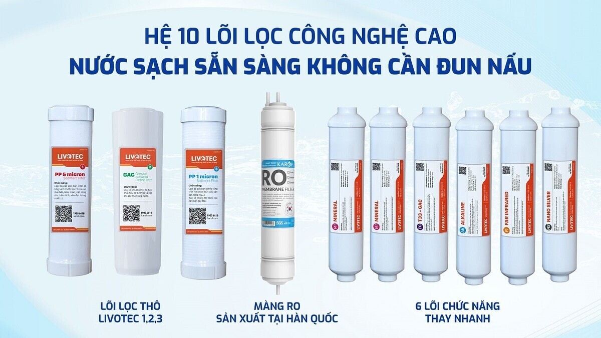 máy lọc nước nóng lạnh karofi livotec 615