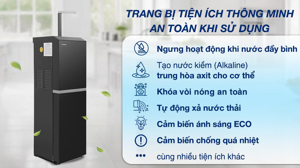 máy lọc nước ro nóng nguội lạnh toshiba twp-w2396svn(m) 10 lõi