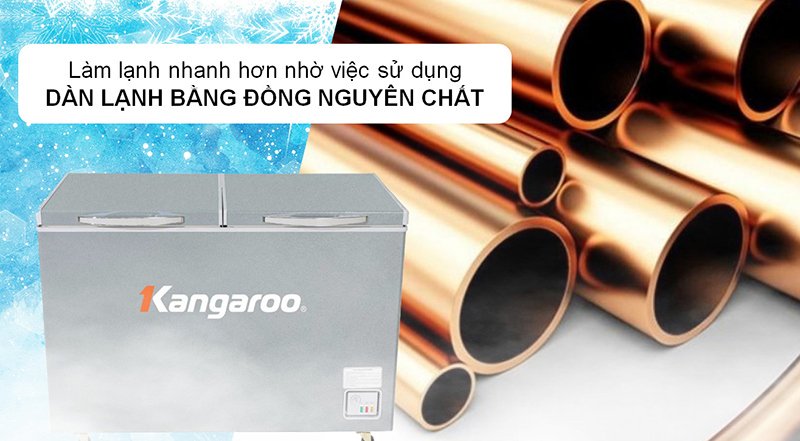 tủ đông mát kangaroo 327 lít kgfz389ng2