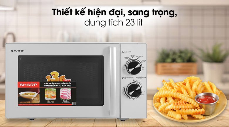 lò vi sóng sharp r-32a2vn-s 23 lít