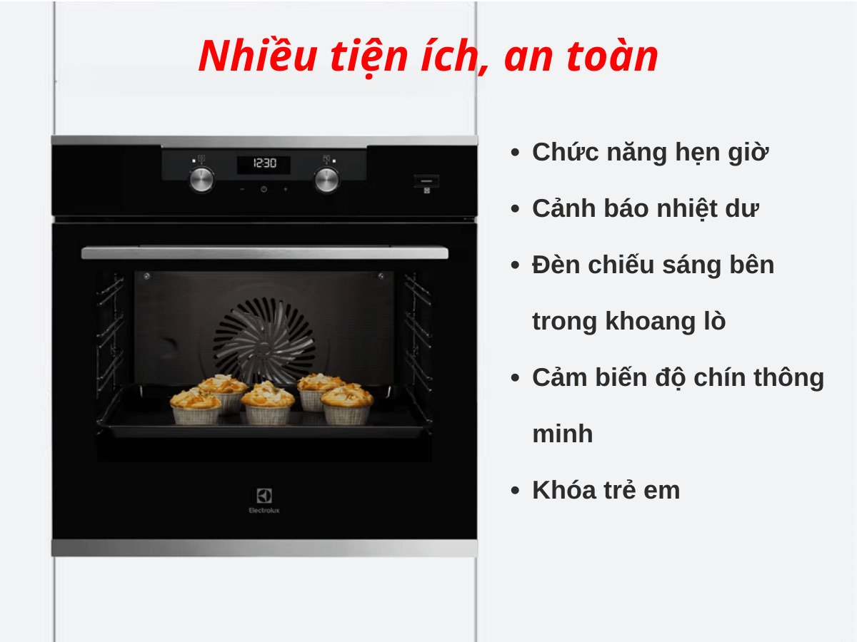 lò nướng âm tủ electrolux kodec75x 71l