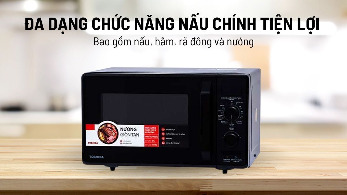 lò vi sóng toshiba mw2-ag24pc(bk) 24 lít