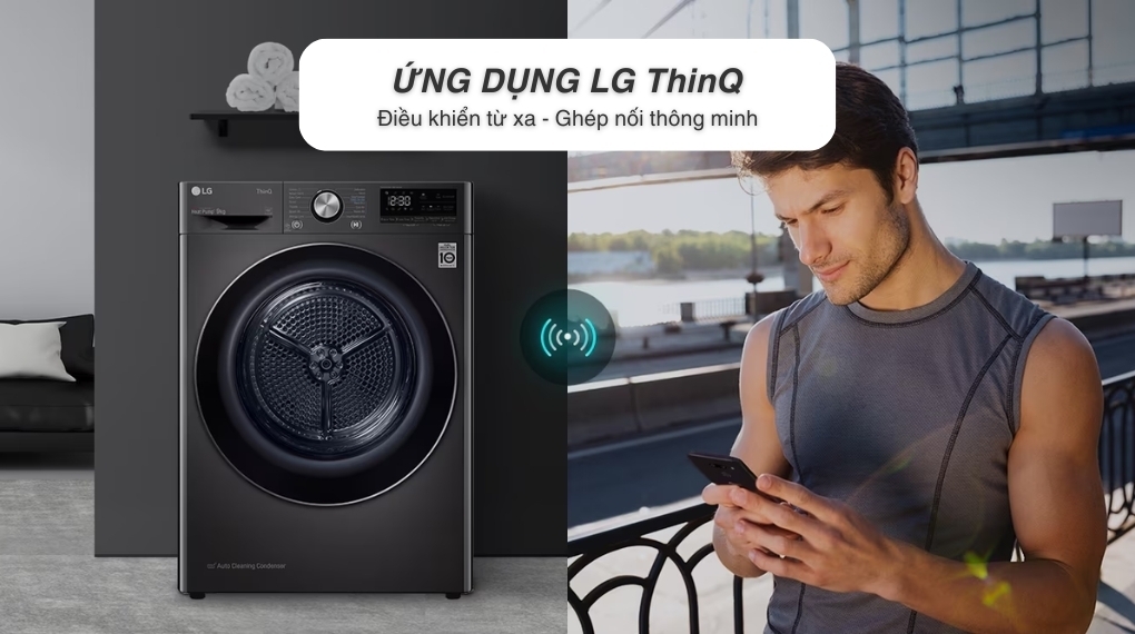 máy sấy bơm nhiệt lg 10.5 kg dvhp50m