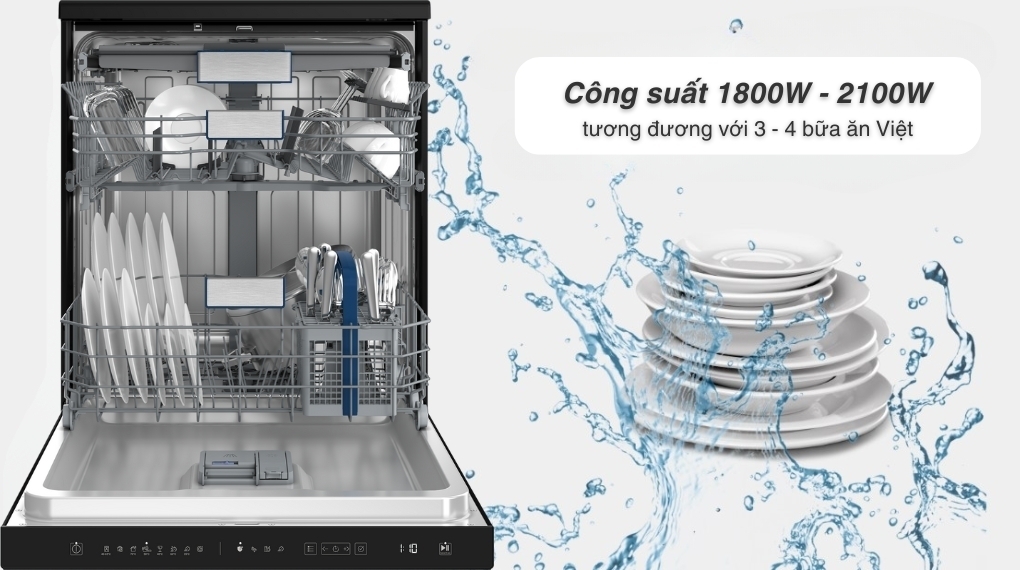 máy rửa chén độc lập hitachi hdf-f158cvgb