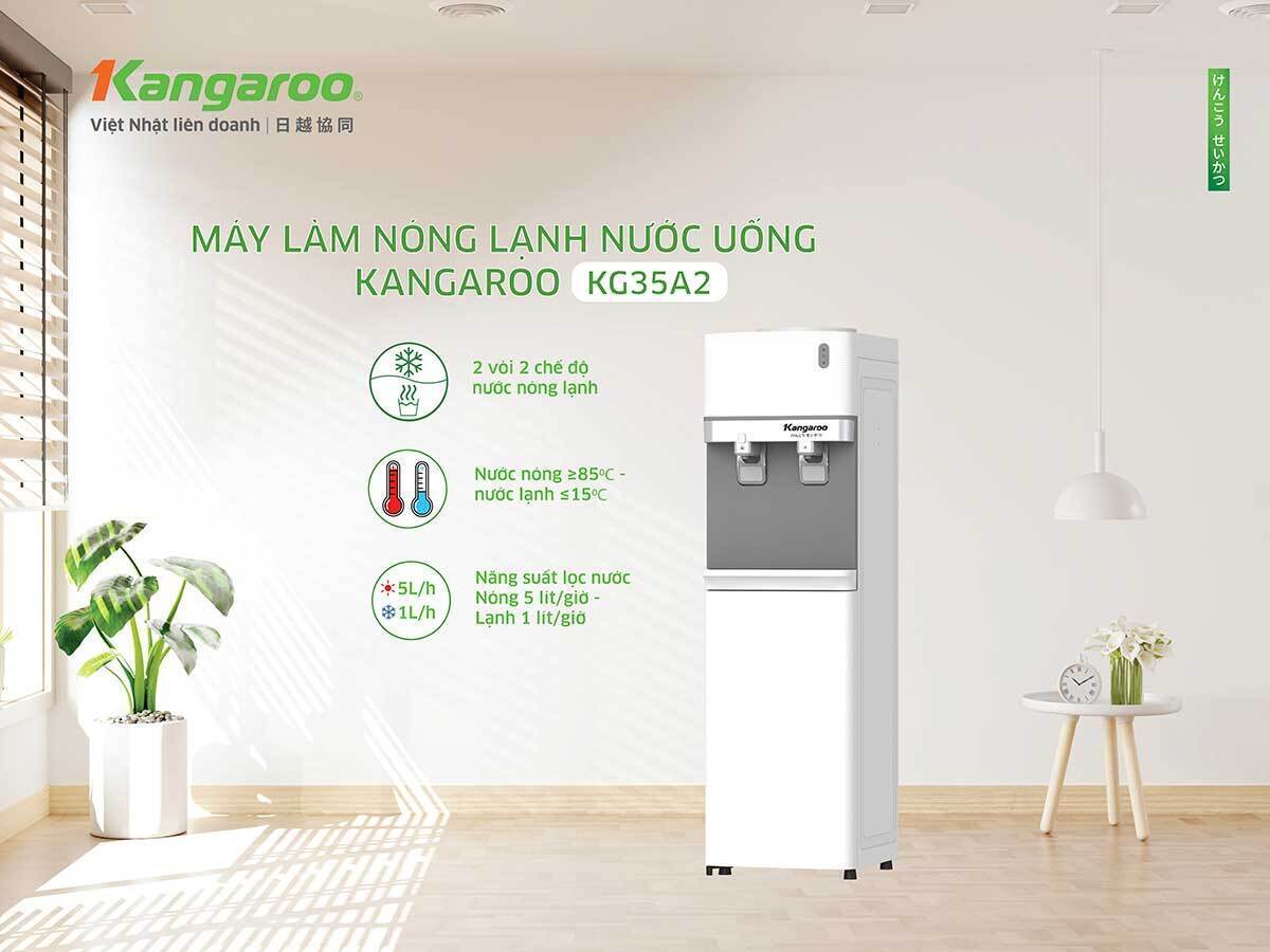 máy làm nóng lạnh nước uống kangaroo kg35a2