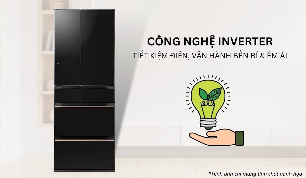 tủ lạnh hitachi inverter 617 lít multi door r-hw620rv(xk)