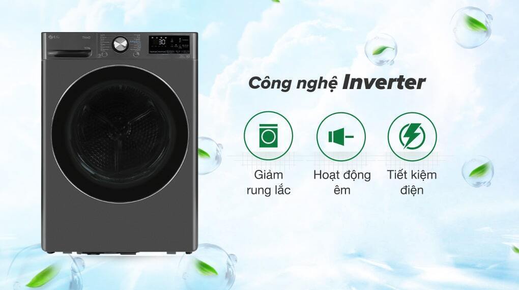 máy sấy bơm nhiệt lg 10.5 kg dvhp50b