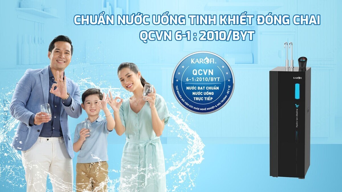 máy lọc nước nóng lạnh hydro-ion kiềm karofi kae-s86