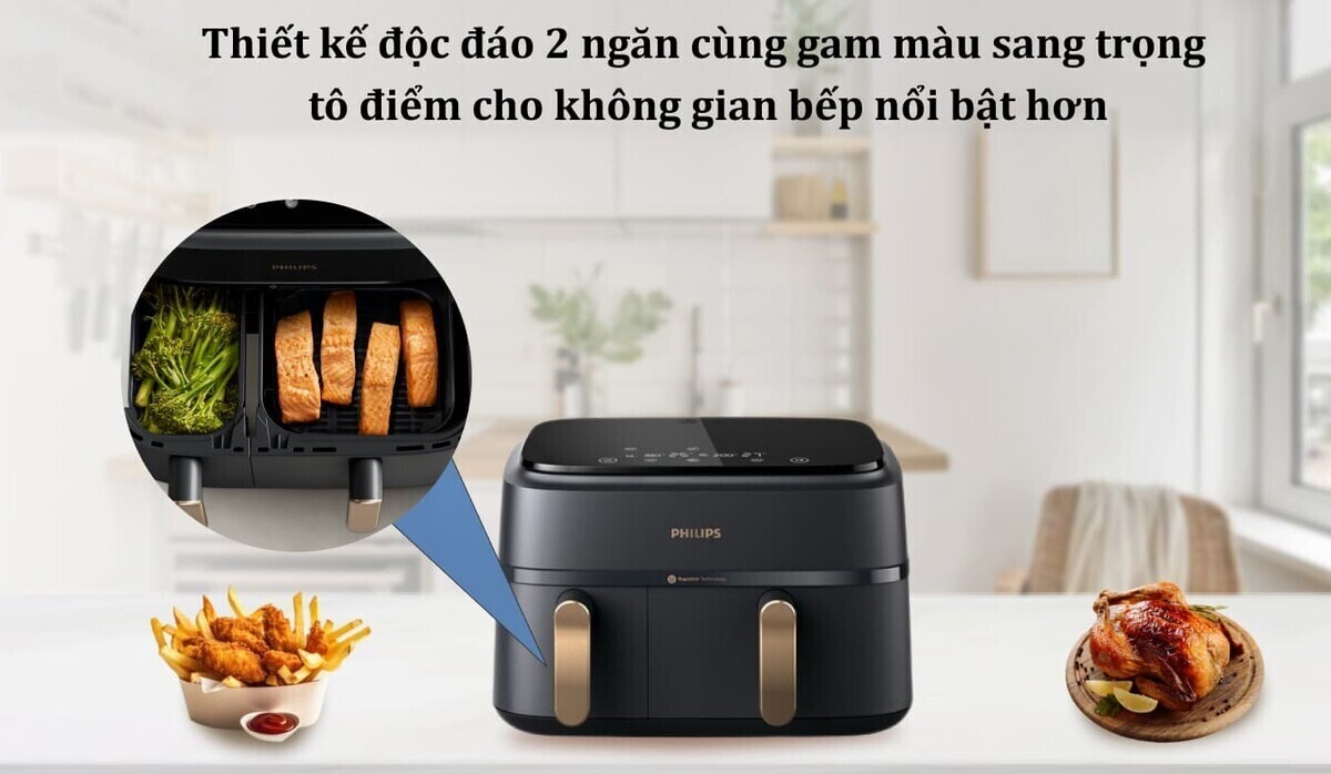 nồi chiên không dầu 9l philips na352/00