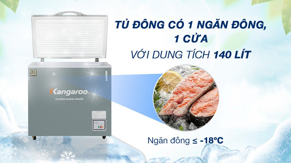 tủ đông kangaroo 140 lít kgfz200ng1