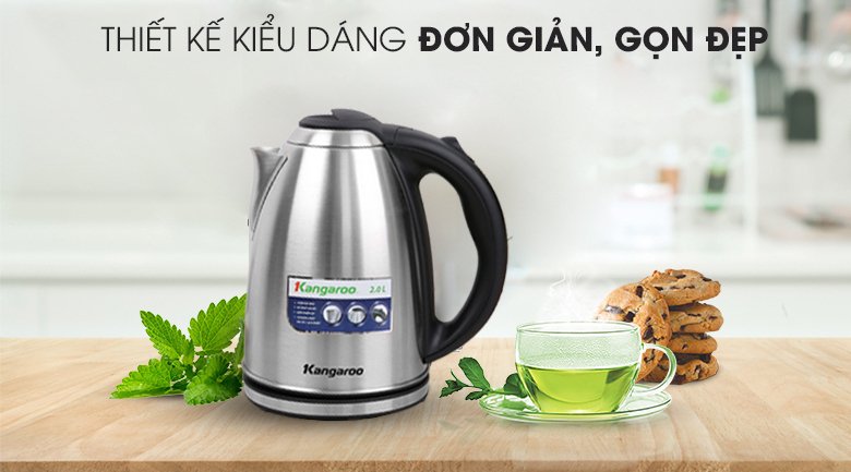 bình đun siêu tốc kangaroo 2 lít kg-20sk3