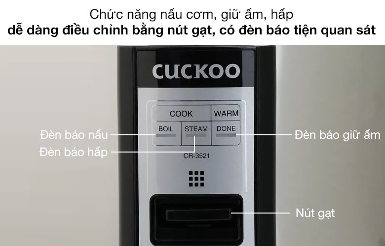 nồi cơm công nghiệp nắp gài cuckoo 6.3 lít cr-3521