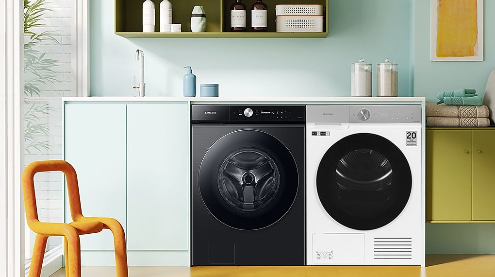 máy sấy bơm nhiệt samsung bespoke ai 9 kg dv90bb9440gh/sv