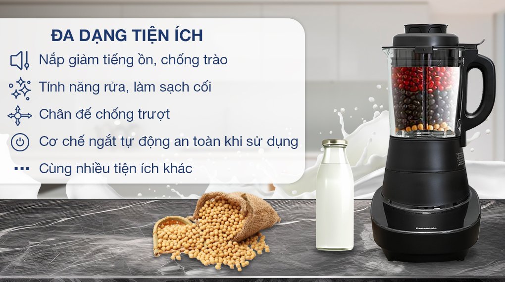 máy làm sữa hạt đa năng panasonic mx-hg6401kra