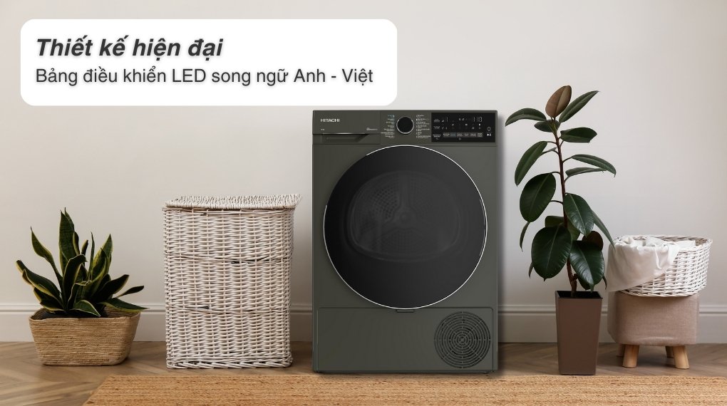 máy sấy bơm nhiệt hitachi 10 kg td-100xfvem