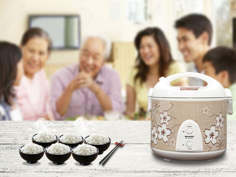 nồi cơm điện cơ 1,8l sharp ks-n191etv "sb"